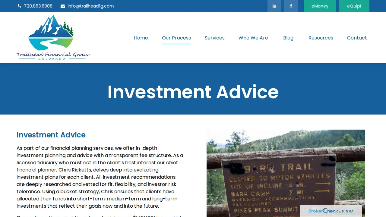 Trailhead Financial Group page
