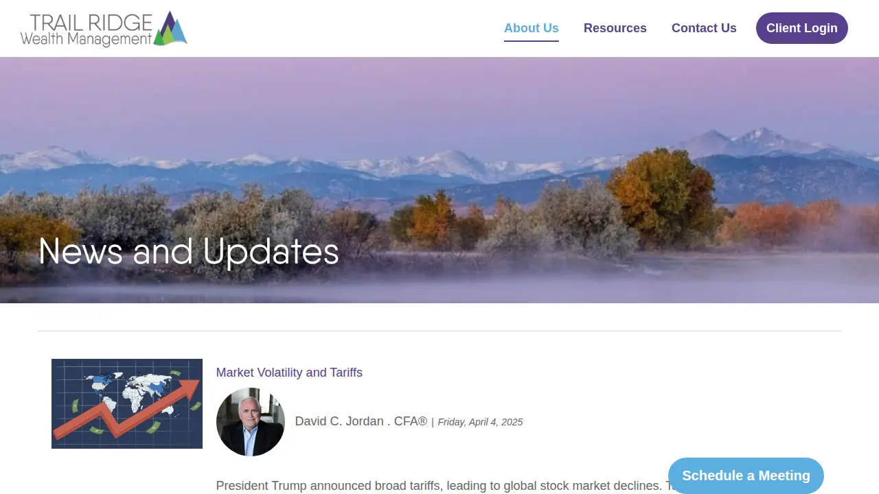 Trail Ridge Wealth Management page