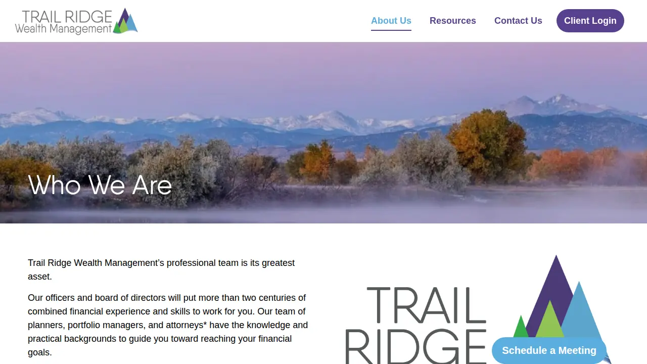 Trail Ridge Wealth Management page