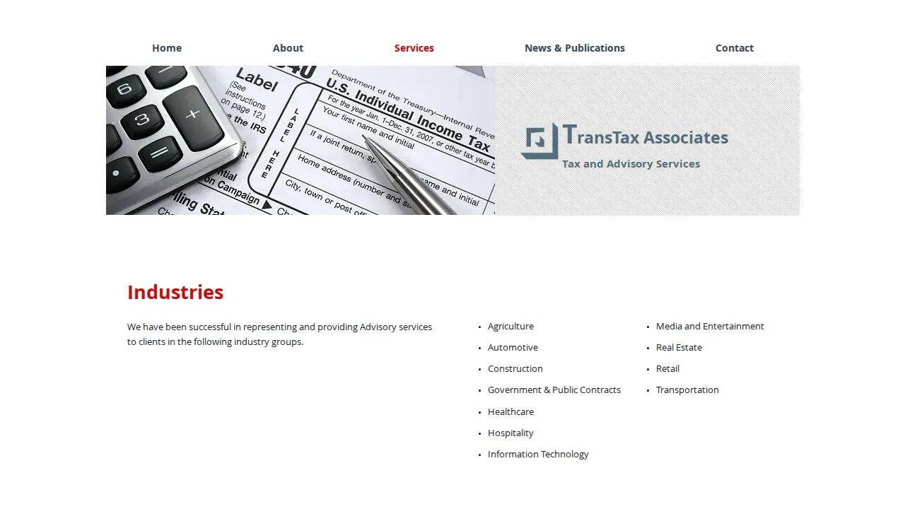 TransTax Associates page