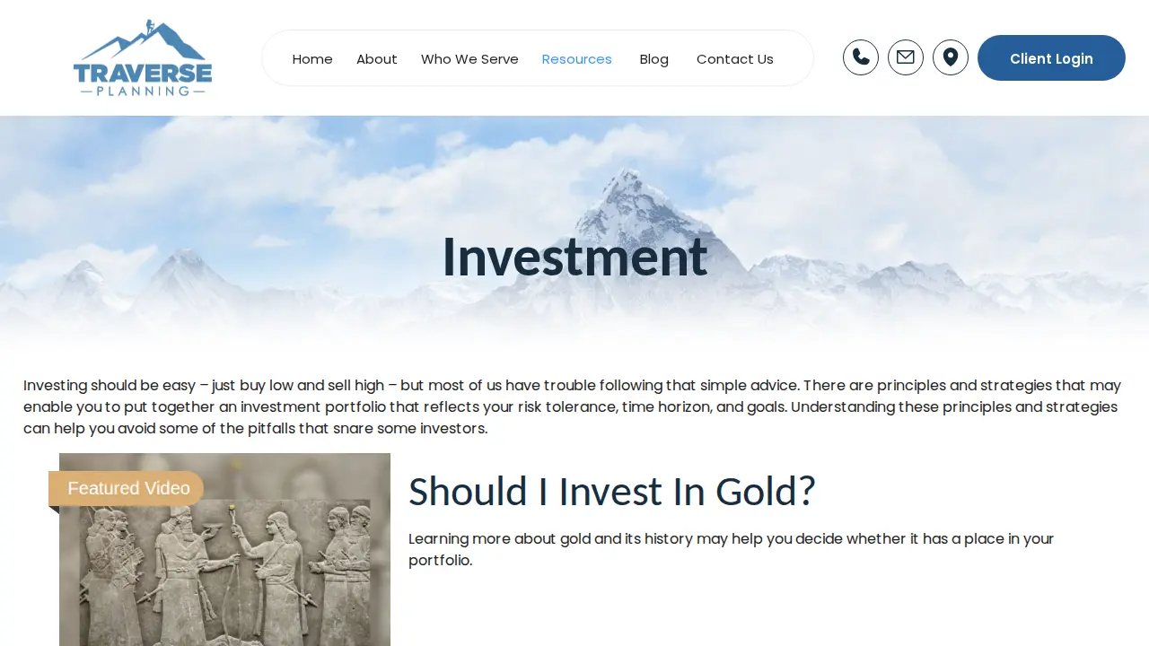 Traverse Planning page