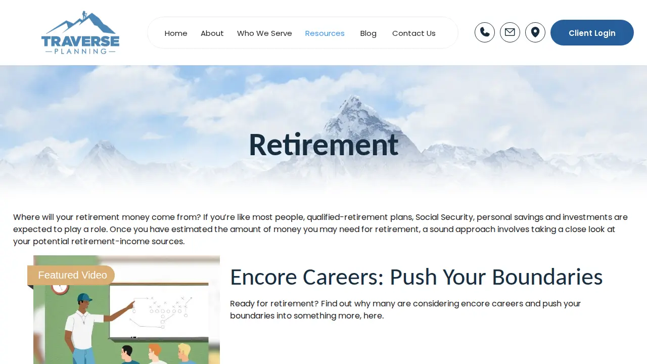 Traverse Planning page