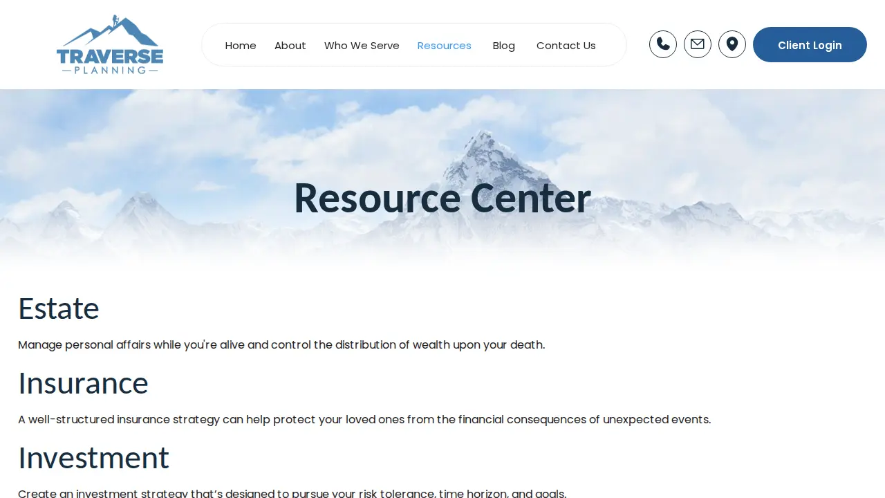 Traverse Planning page