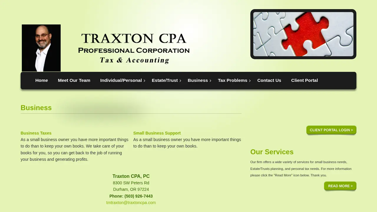Aaron Traxton, CPA page