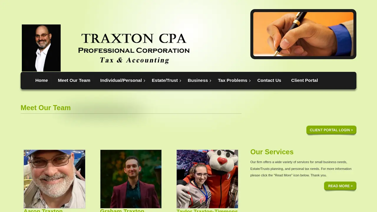 Aaron Traxton, CPA page