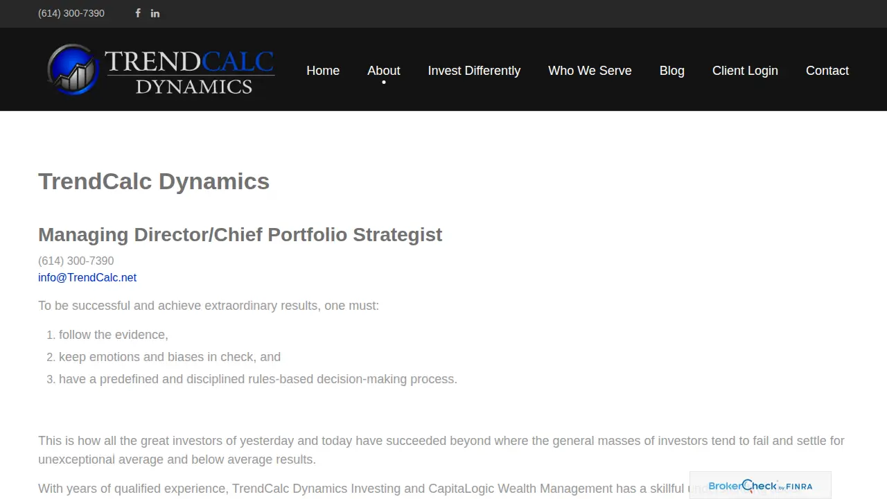 TrendCalc Dynamics page