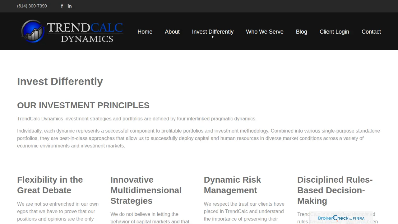TrendCalc Dynamics page