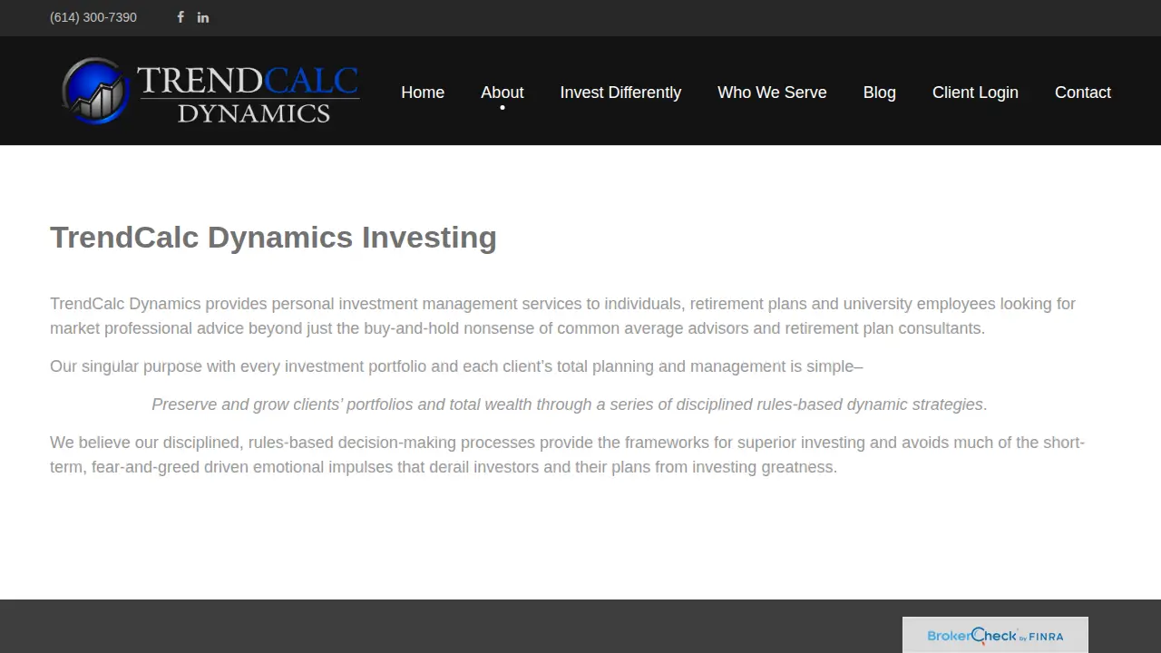 TrendCalc Dynamics page