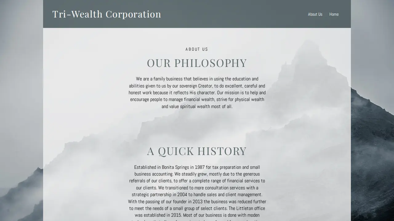 Tri-Wealth Corporation page