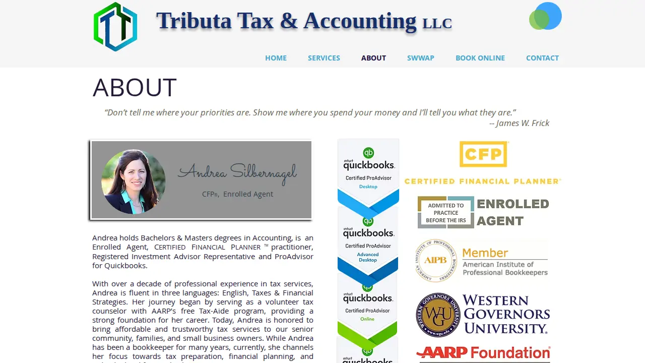 Tributa Tax page