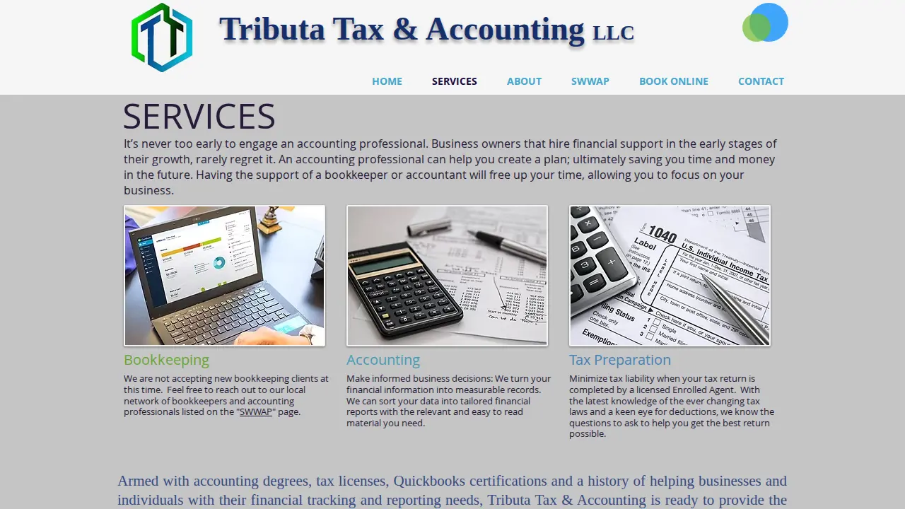 Tributa Tax page