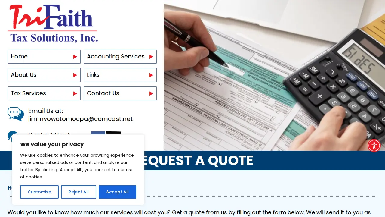TriFaith Tax Solutions, Inc page