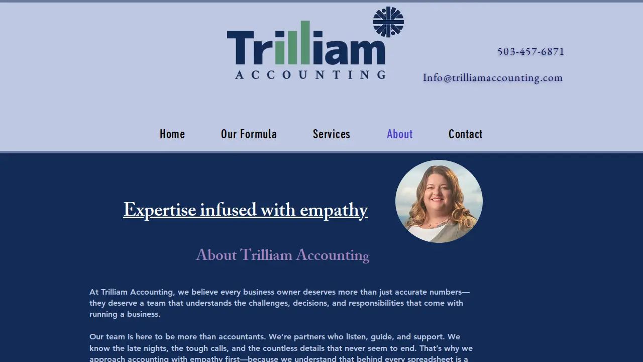Trilliam Accounting page