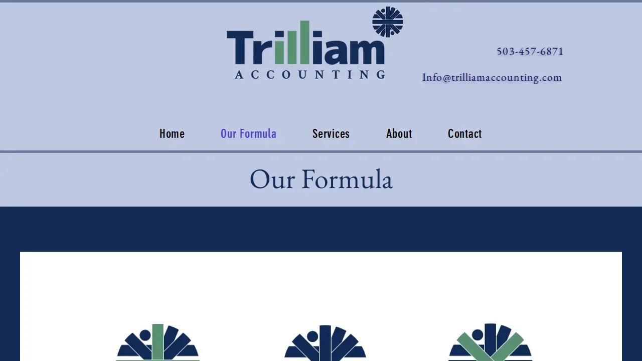 Trilliam Accounting page
