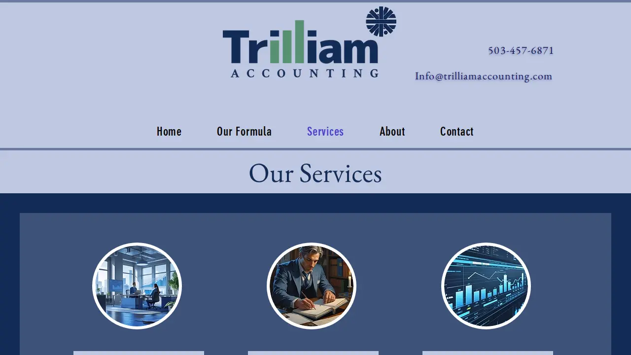 Trilliam Accounting page