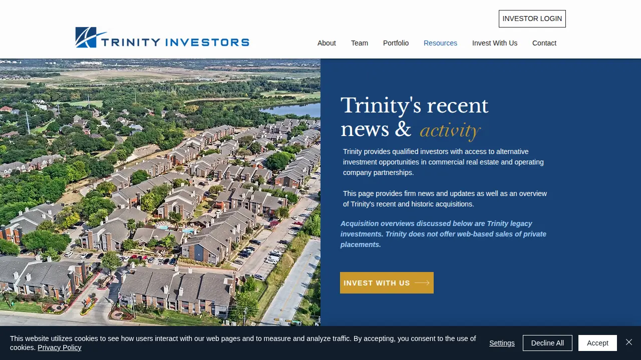 Trinity Investors page