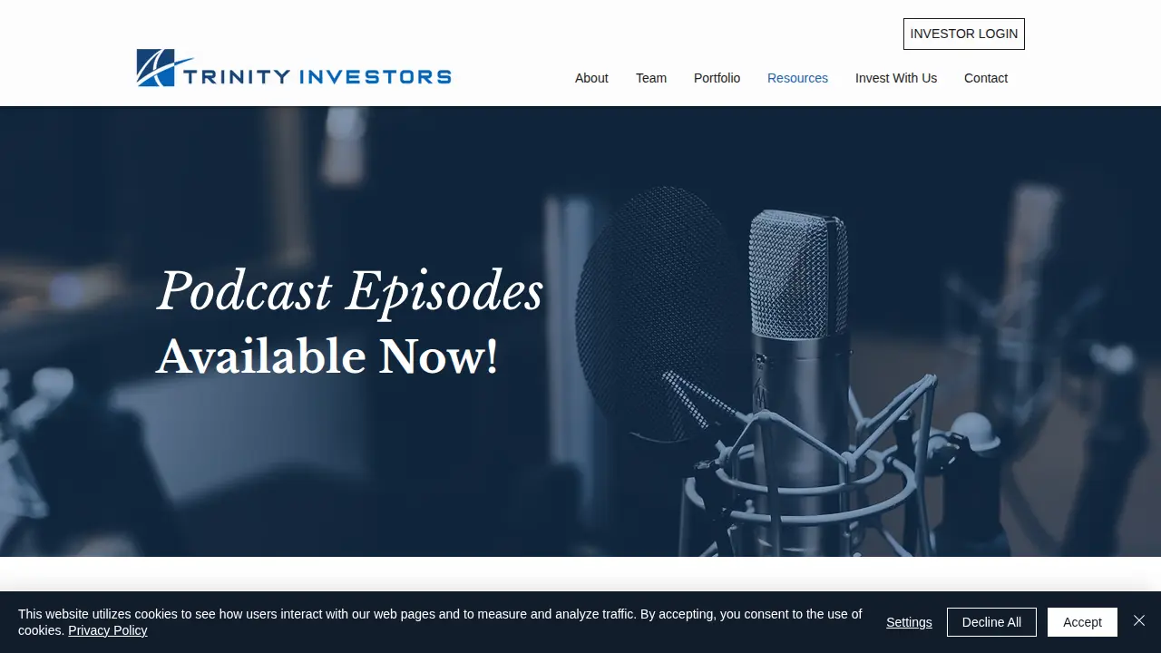 Trinity Investors page