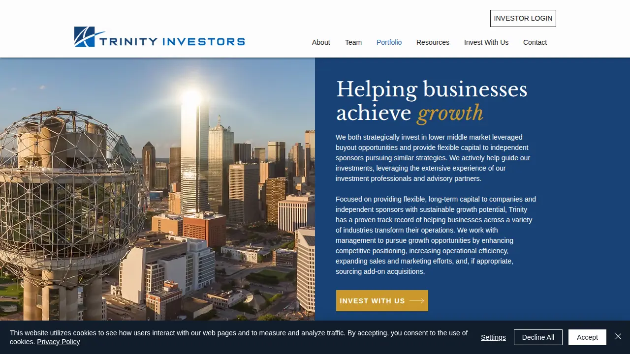 Trinity Investors page