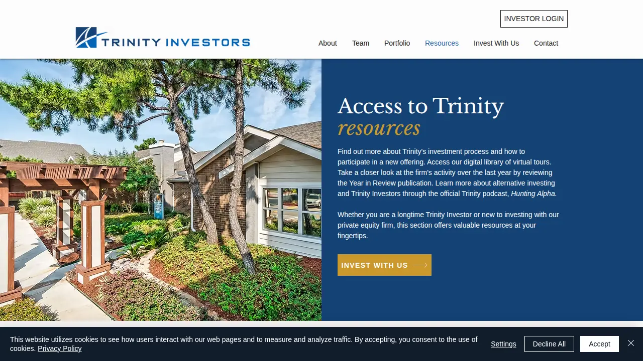Trinity Investors page