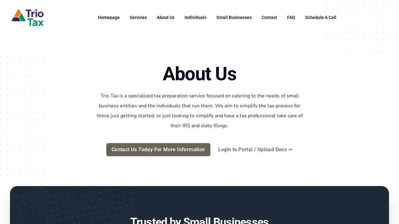 Trio Tax page