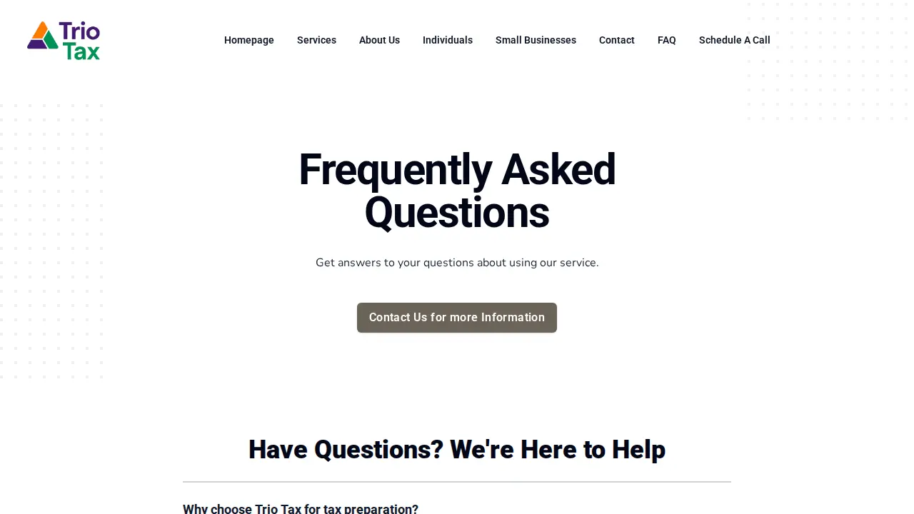 Trio Tax page
