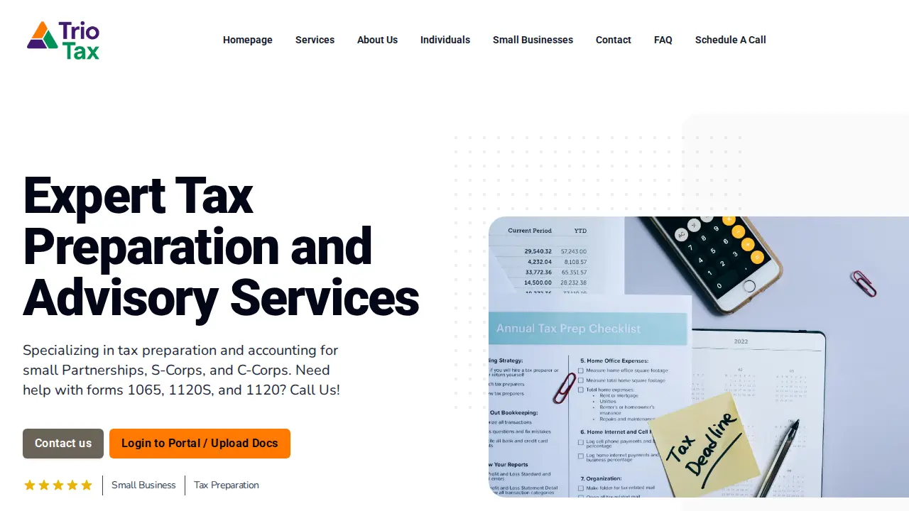 Trio Tax page