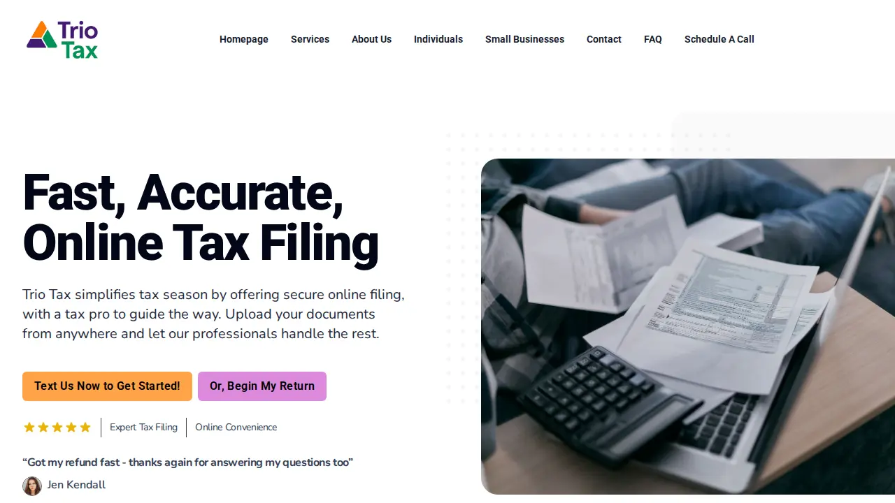 Trio Tax page