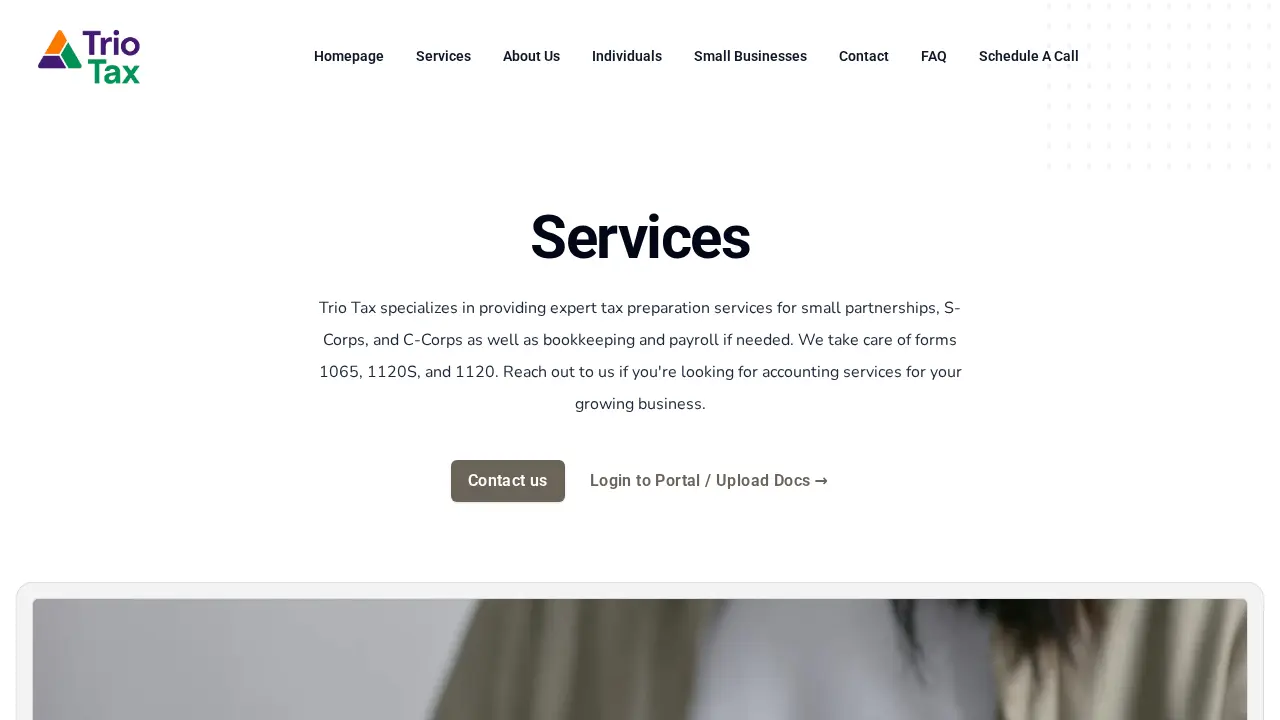 Trio Tax page