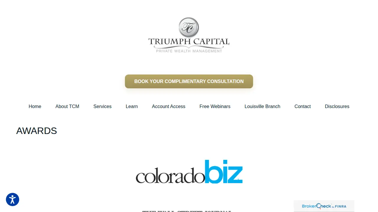 Triumph Capital Management page
