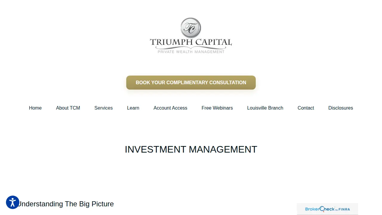 Triumph Capital Management page
