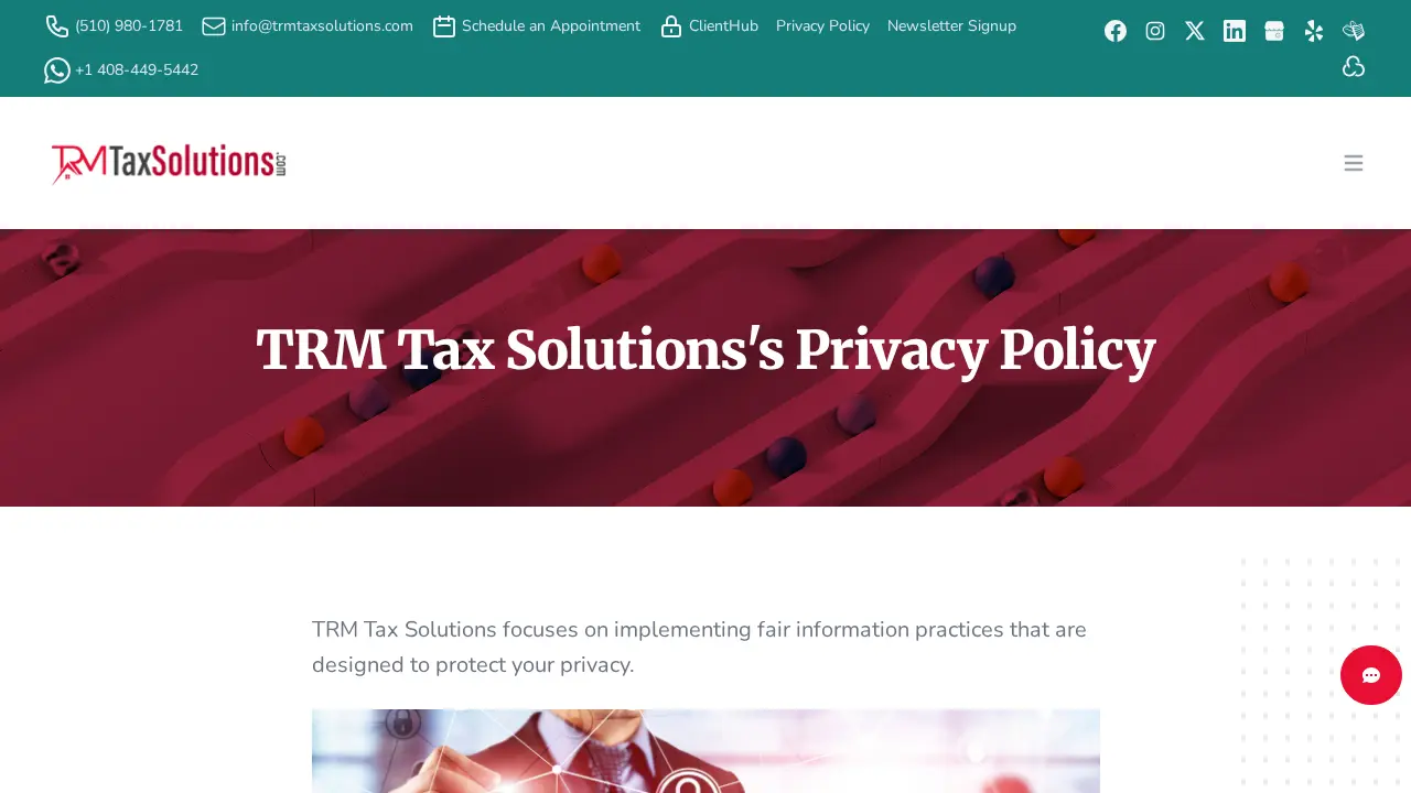 TRM Tax Solutions page