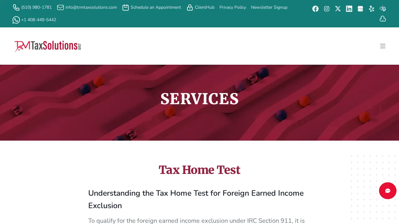 TRM Tax Solutions page