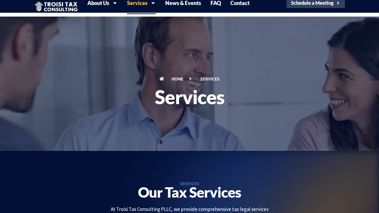 Troisi Tax Consulting page