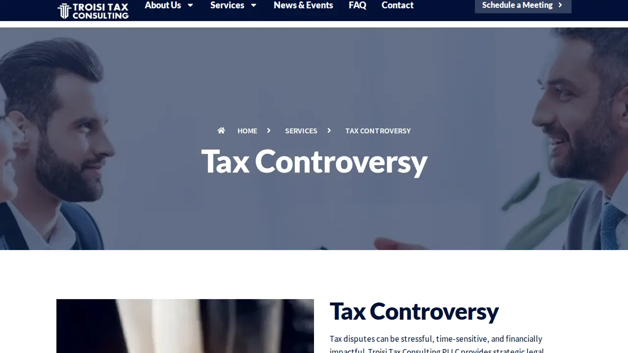 Troisi Tax Consulting page