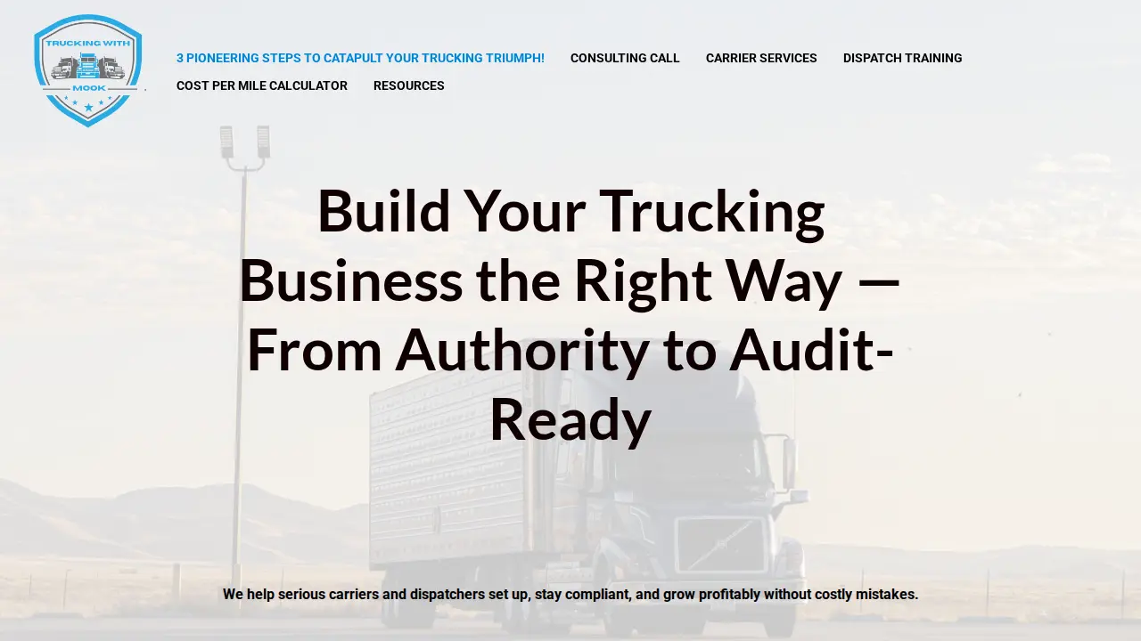 Trucking With Mook LLC website