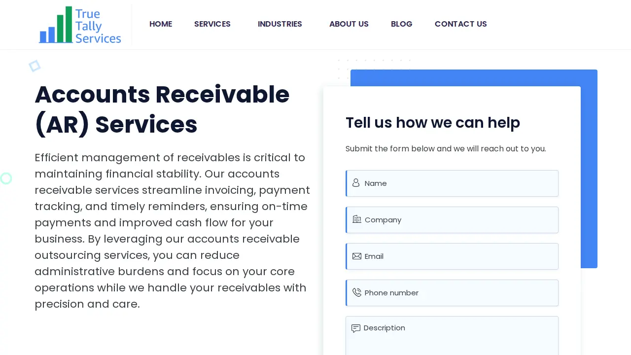 True Tally Cloud Bookkeeping & Accounting page