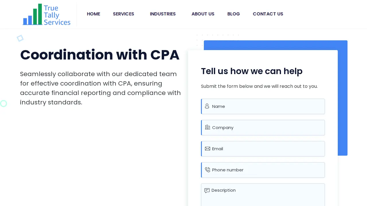 True Tally Cloud Bookkeeping & Accounting page