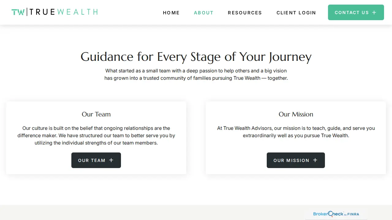 True Wealth Advisors, Inc. page