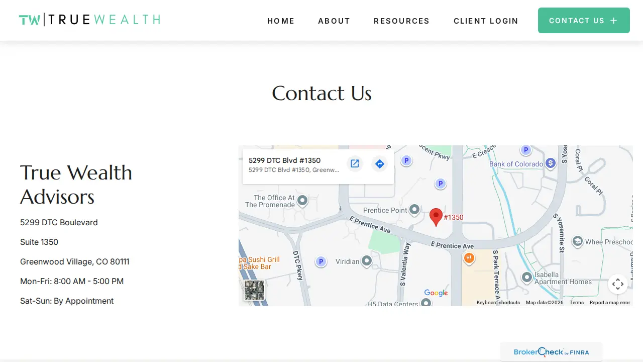 True Wealth Advisors, Inc. page
