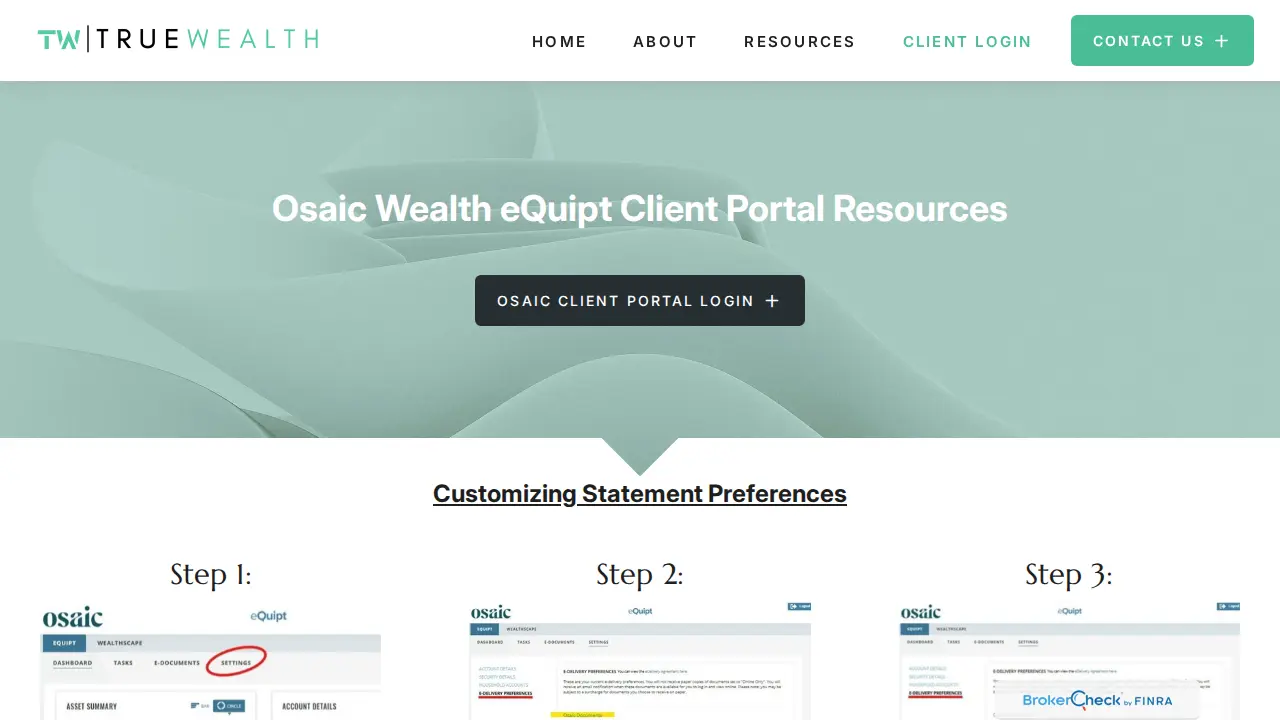True Wealth Advisors, Inc. page