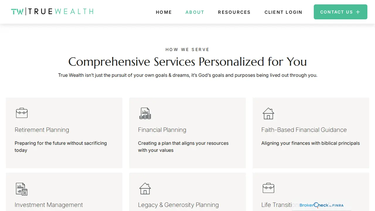 True Wealth Advisors, Inc. page