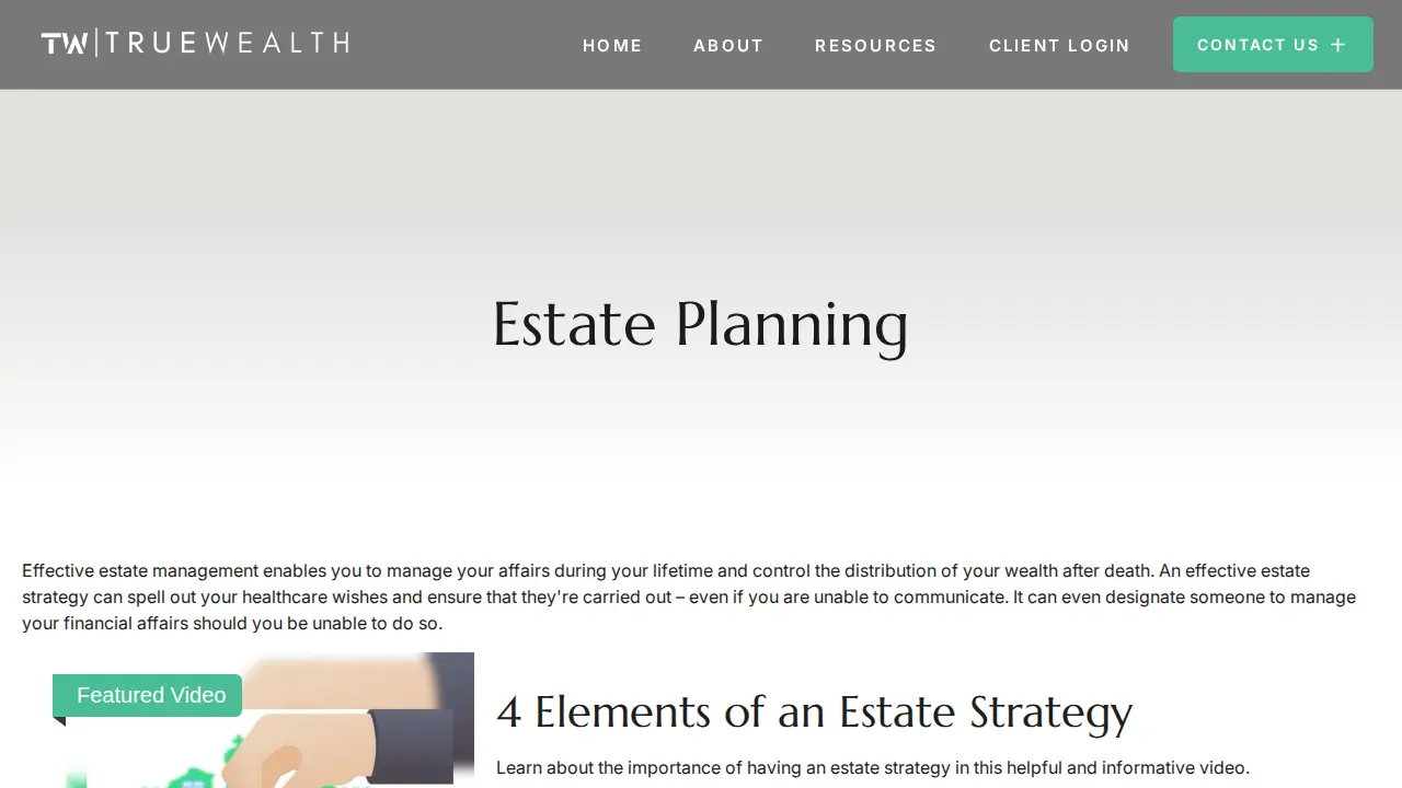 True Wealth Advisors, Inc. page