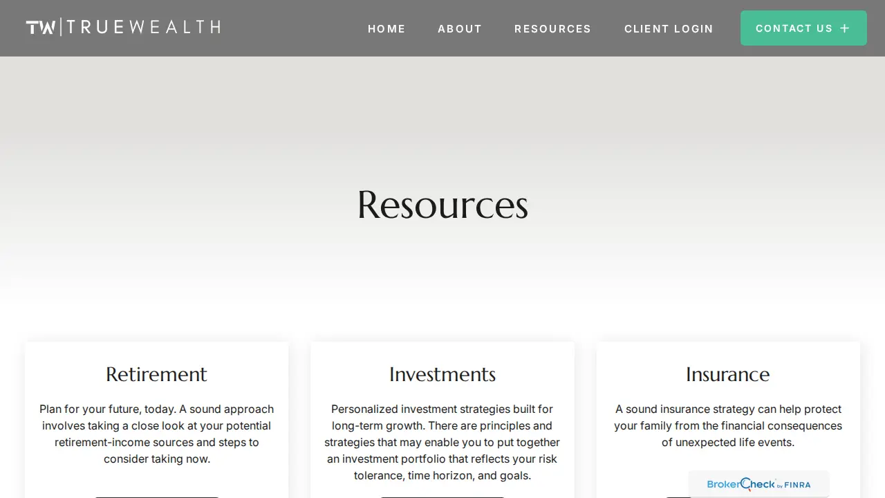 True Wealth Advisors, Inc. page