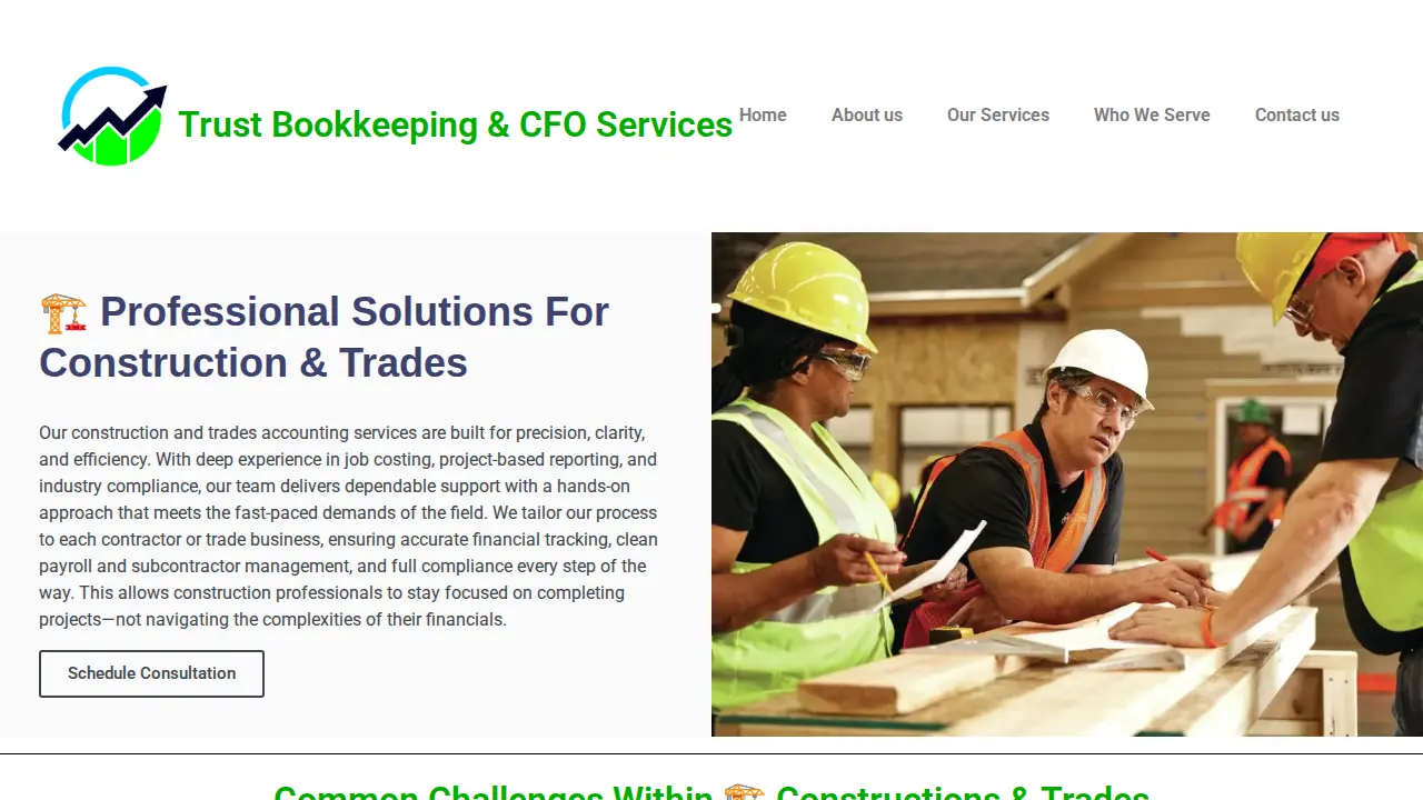 Trust Bookkeeping page