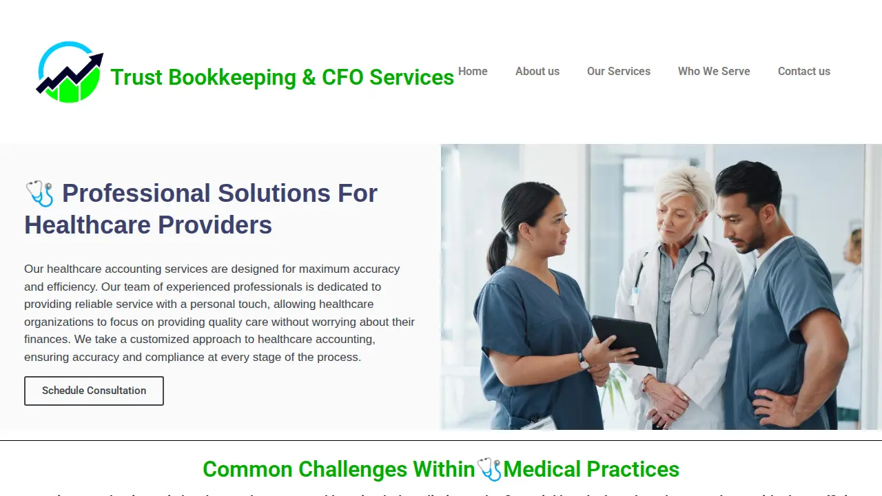 Trust Bookkeeping page
