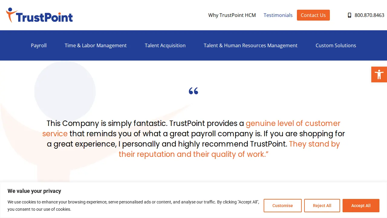 TrustPoint HCM page