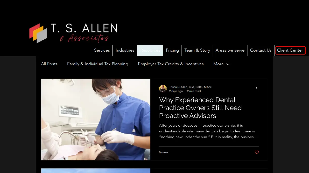 T. S. Allen & Associates page