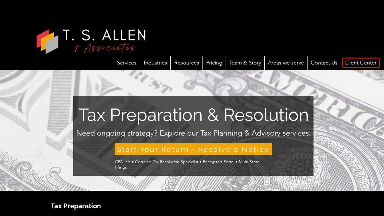 T. S. Allen & Associates page
