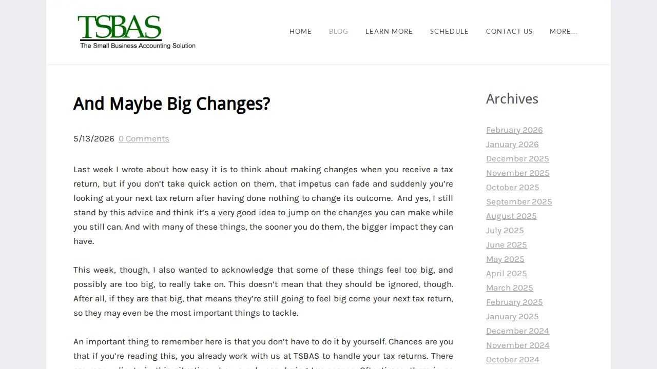 The Small Business Accounting Solution, Inc page