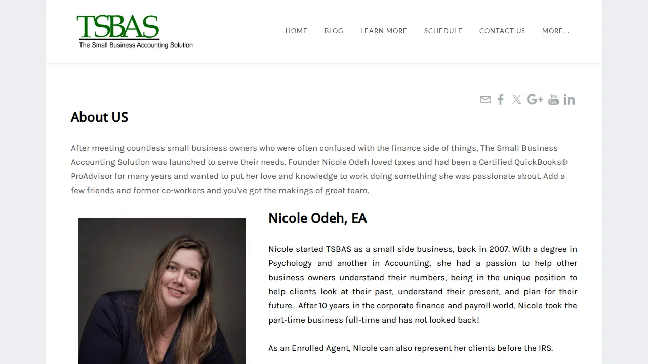 The Small Business Accounting Solution, Inc page